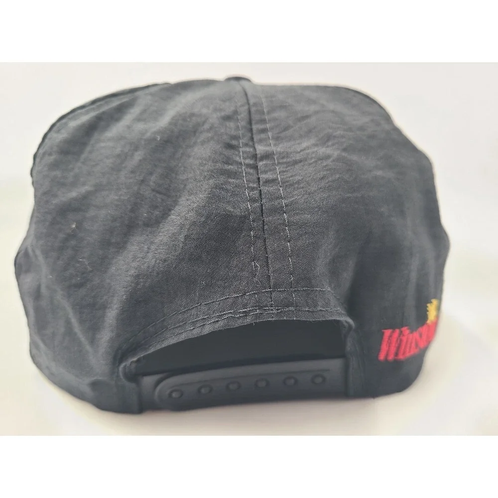 Vintage Winston Cigarettes The Wrap Only Has It Nylon Snapback Hat Cap Men Black